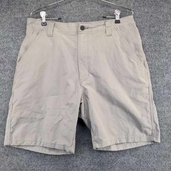 Wrangler Mens Chino Shorts Gray Size 32 Slash Pockets Cotton Nylon Blend - Picture 2 of 15